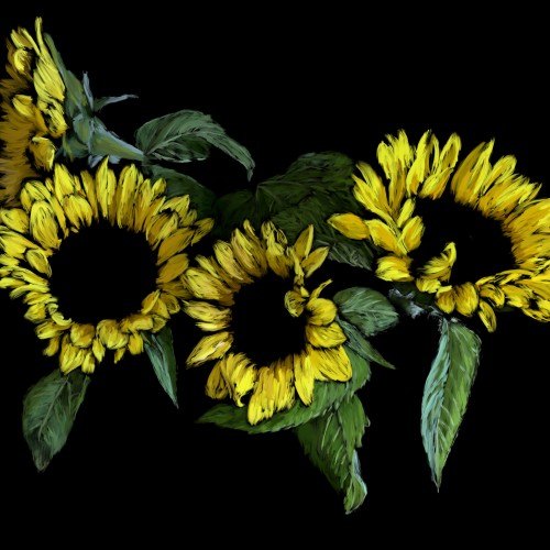 digital sunflowers