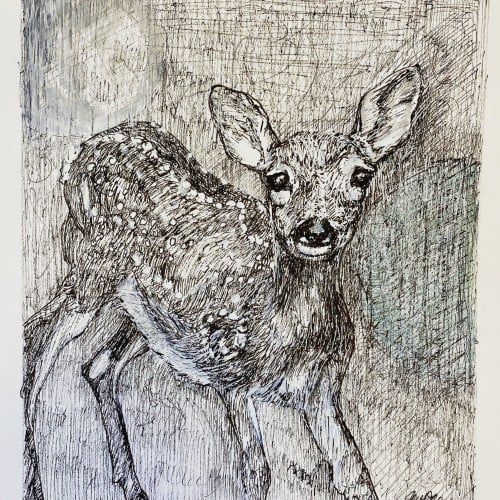 Deer In Ink