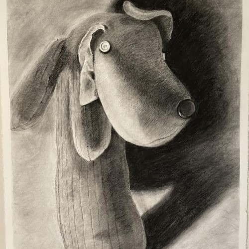 Charcoal dachshund