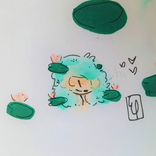 Cute Lily pad character