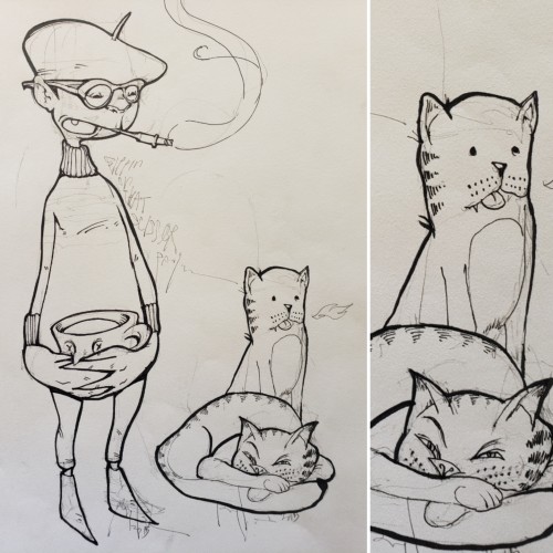 Coffee and kitty doodles