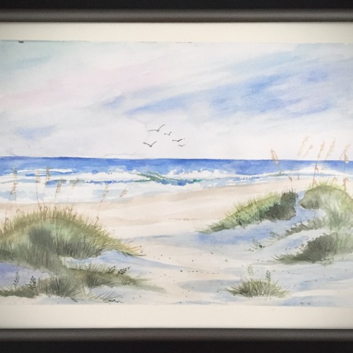 Calm Beach Watercolor
