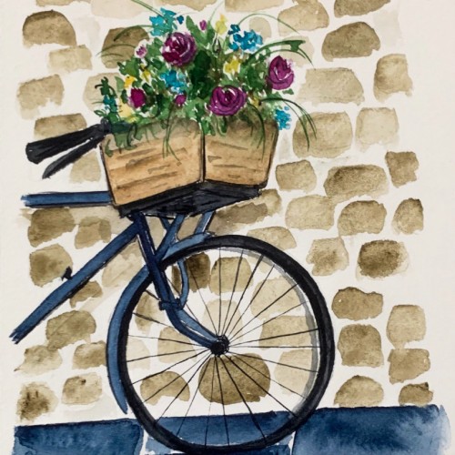 Bicycle and flowers