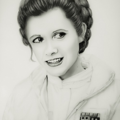 Princess Leia/ Carrie Fisher Drawing