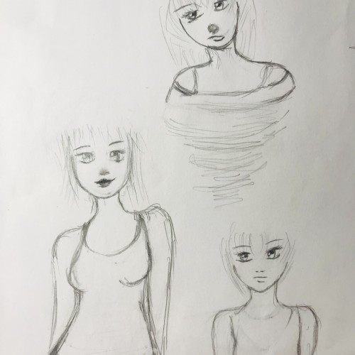 People practice drawings.