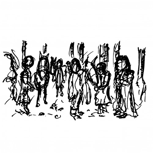 Group in the woods