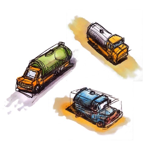Tunker Trucks (in perspective)