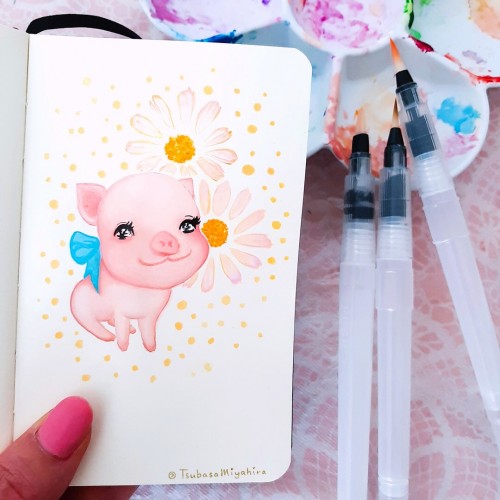 Piglet with Daisy