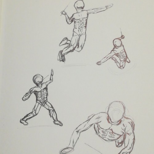 Practising anatomy using badminton poses
