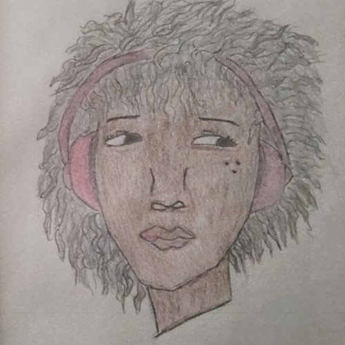 Girl with headphones