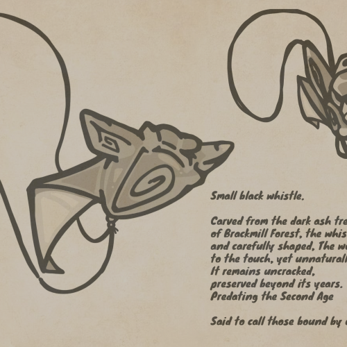 Small black whistle.