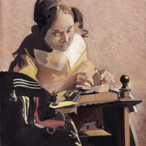 Sketch of Vermeers Lacemaker
