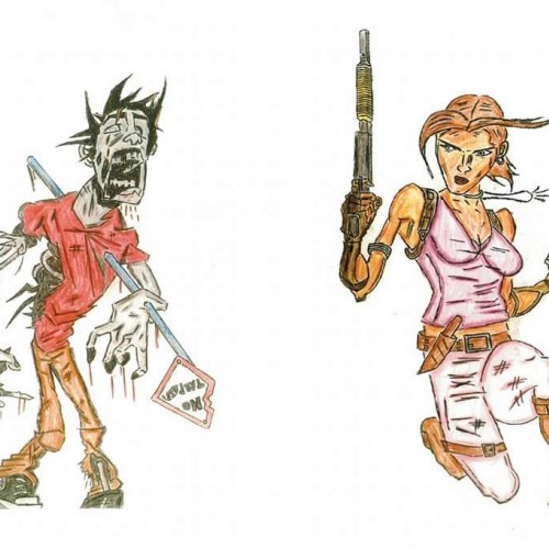 Tomb Raider and Zombie Boy