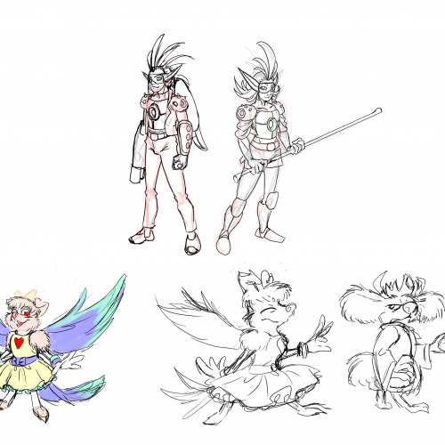 More Character Design Sketches