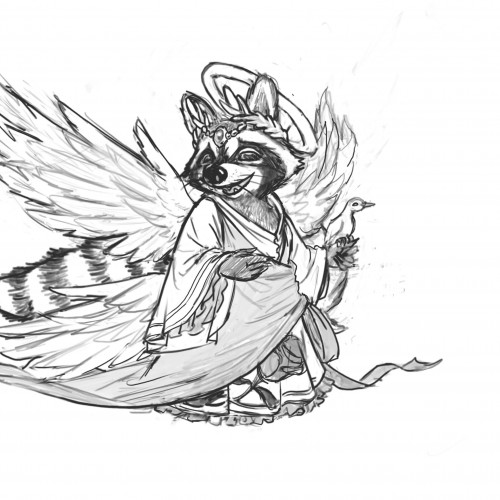 Raccoon Angel