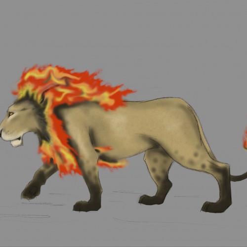 Fire lion!