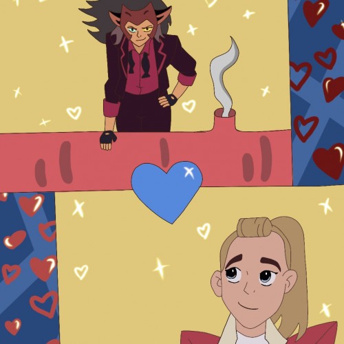 Catra and Adora fan art