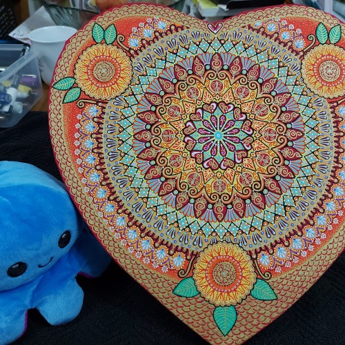 Valentines heart Mandala