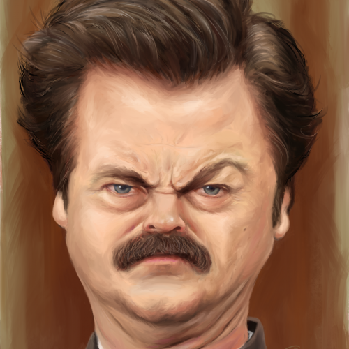 Nick Offerman is Ron Swanson - fanart :)