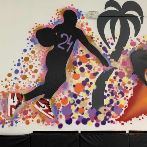 Basketball mural spray paint Shoker Florida