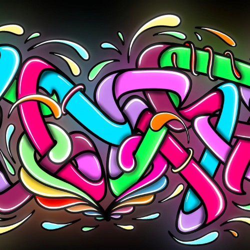 Shoker style graffiti abstract colors