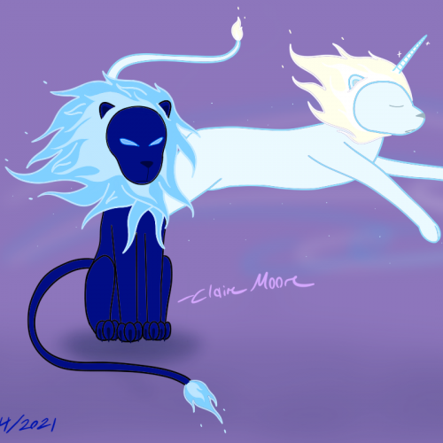 Moon lion and Sky lion