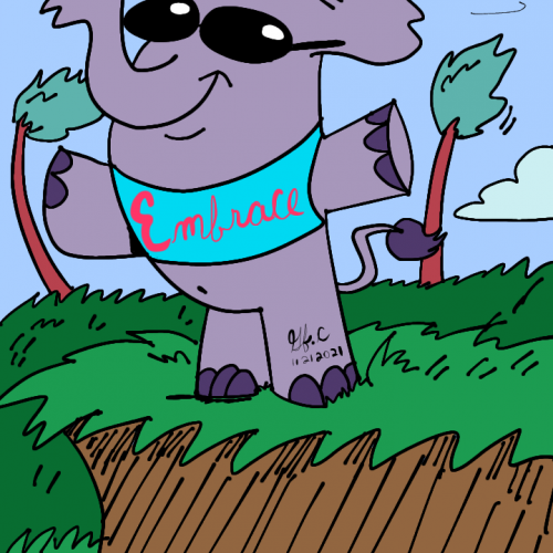 Elephant Embraces the Wind