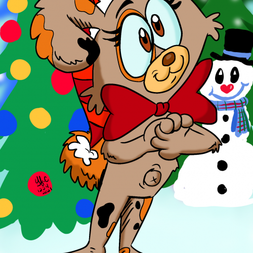 Christmas Puppy Bunny Girl