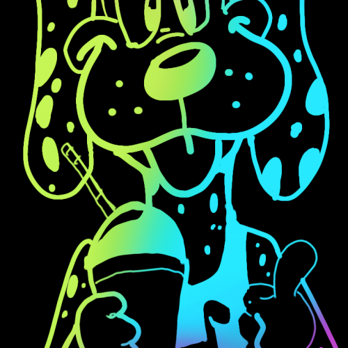 Neon Slurpie Dog