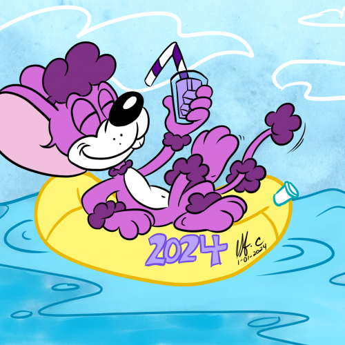 Poodle Mouse- Floating into 2024 and  Chill