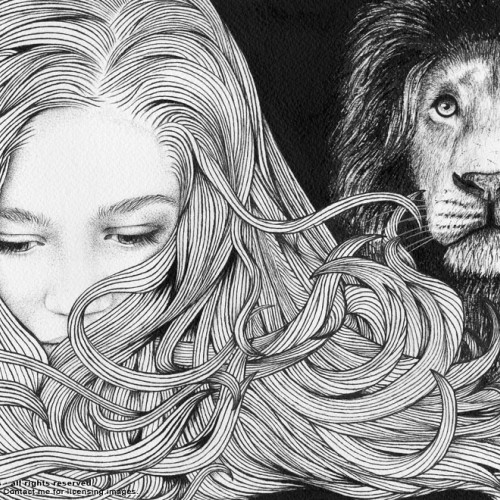 Girl & Lion