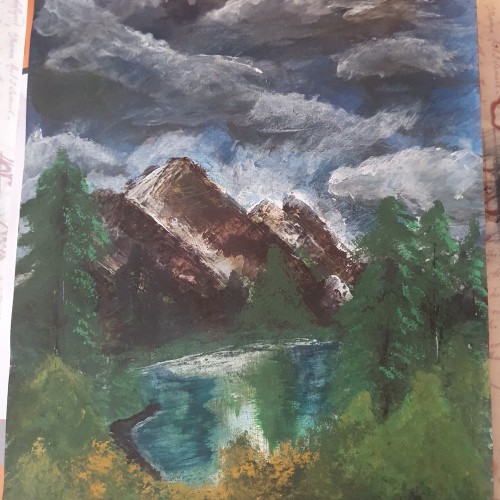 Acrylic landscape