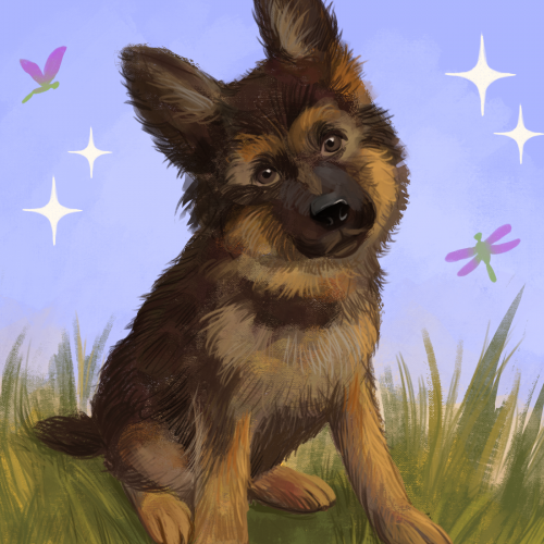 Cute dog illustration