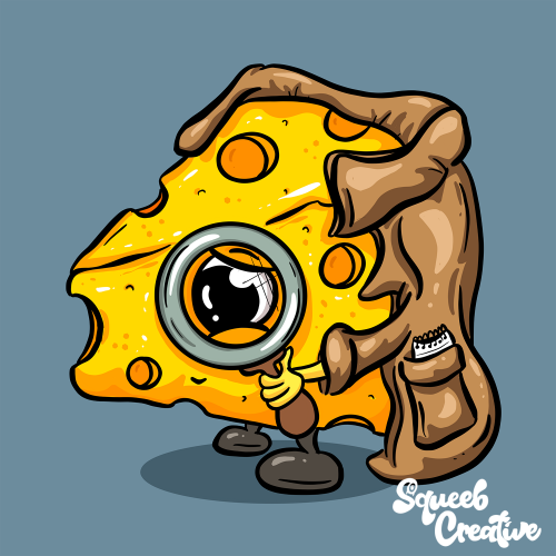 Cheeseumbo - The Cheese Detective Cartoon Mascot
