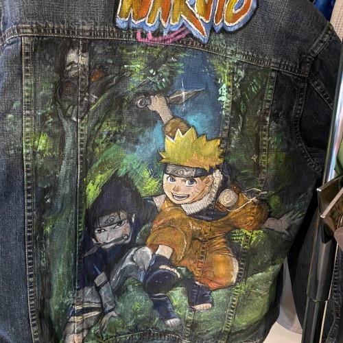 Anime on Jean jacket