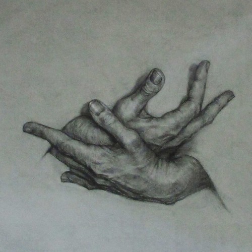 Hands charcoal study