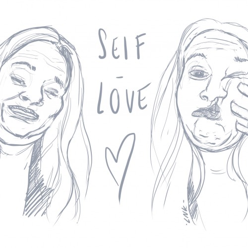 self-love is making faces