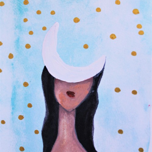 Daughter of the Moon: An Artsy Drawing by Brianna Eisman