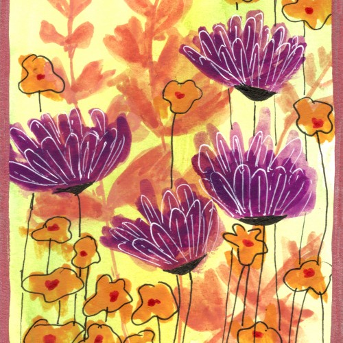 Flower gouache