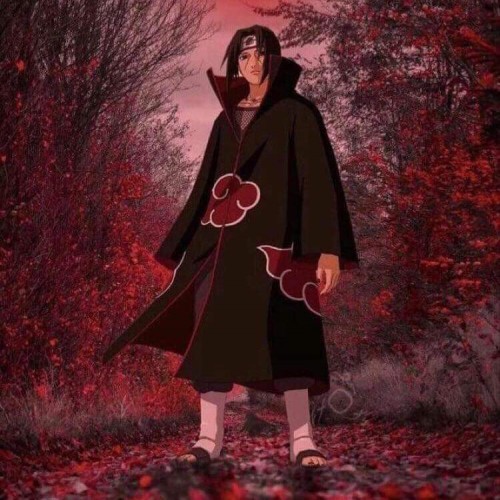 Naruto Uchiha Itachi Sharingan Dark Anime Art