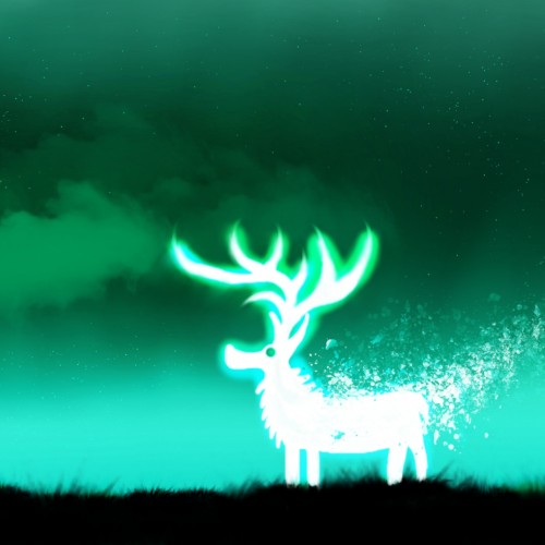 deer in forest light