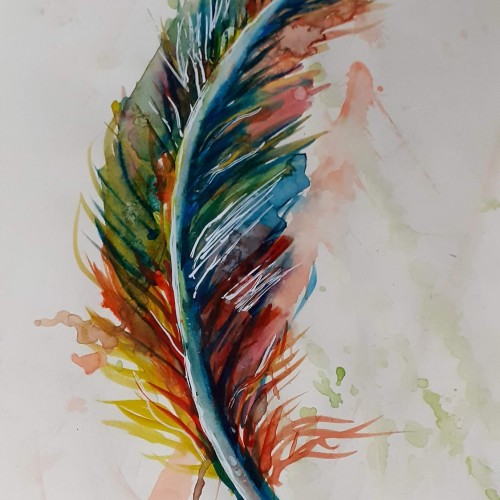 Feather using Watercolour.