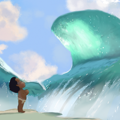Moana and her ocean friend
