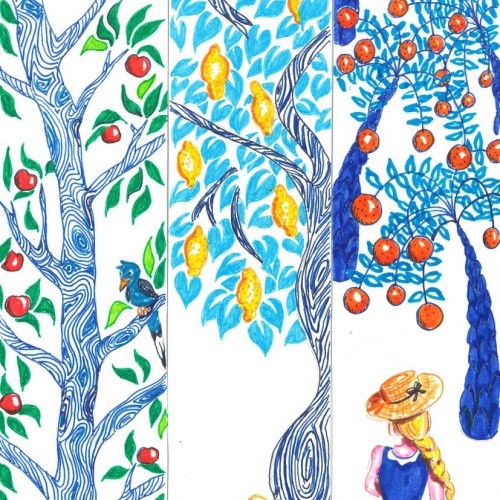 Fruit trees bookmarks