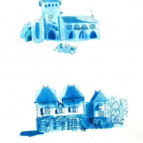 Blue Provence theme: theChurch and Castle