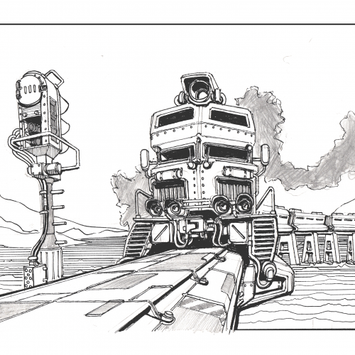 Steampunk Maglev Train