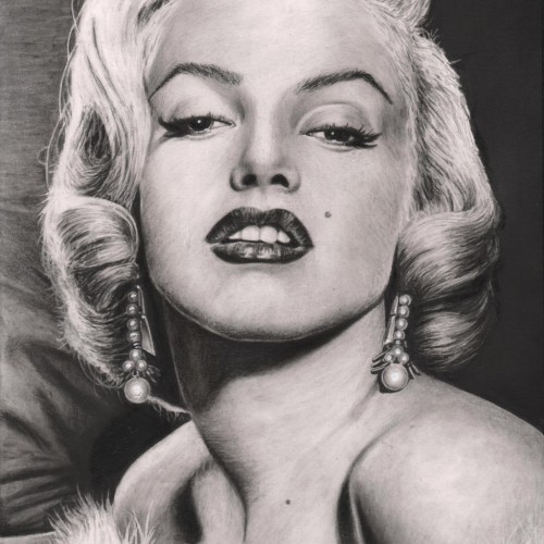 MARIYLIN MONROE (Graphite & Charcoal A4)