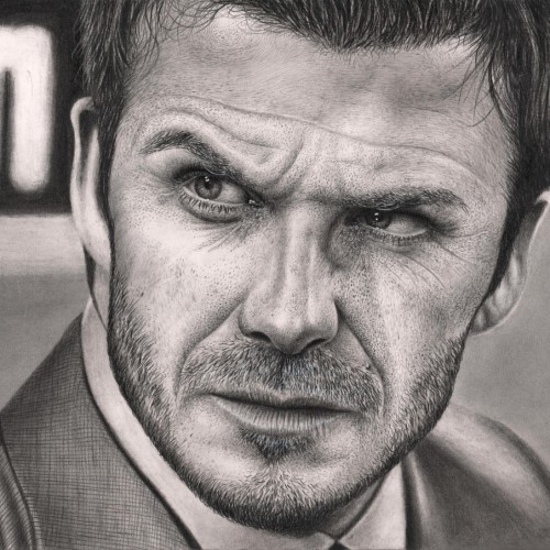 DAVID BECKHAM (Graphite & Charcoal A3)