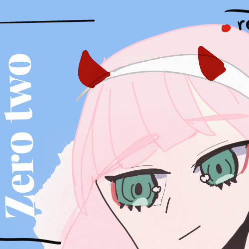 Fan art of an anime character zErO tWo