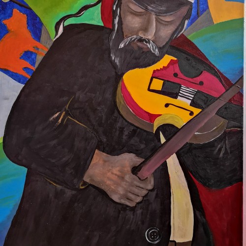 The Nomad Jew, Acrylic on canvas 90/60 by Yasia Kagan